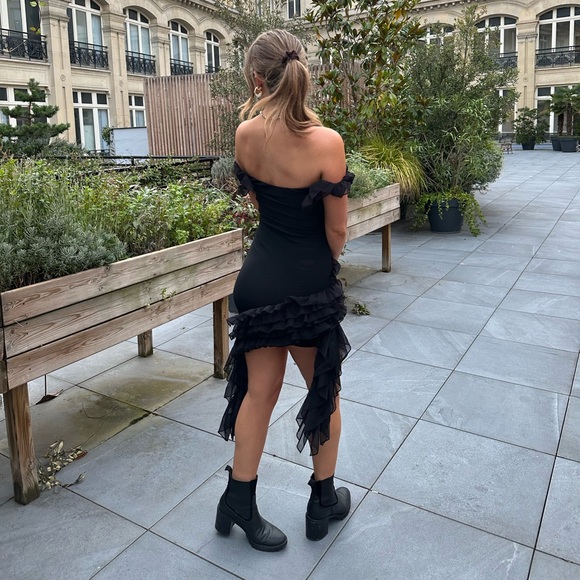 LEAU Roux Ruffle Mesh Dress - Picture 2 of 4